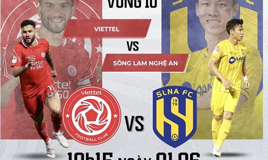 Viettel chạm trán với Sông Lam Nghệ An tại vòng 10 V.League 2023. Ảnh: FPT Play