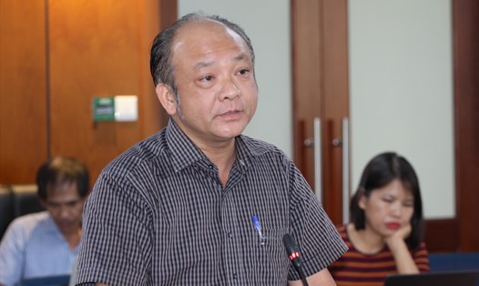 Ông Nguyễn Tấn Kiệt - Trưởng phòng Nghệ thuật, Sở Văn hóa và Thể theo thông tin tại buổi họp báo.   Ảnh: Thành Nhân