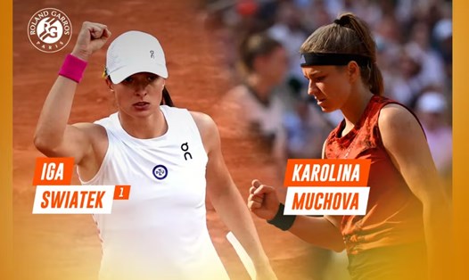 Iga Swiatek được đánh giá cao hơn nhưng Karolina Muchova có sự kiên cường. Ảnh: Roland Garros