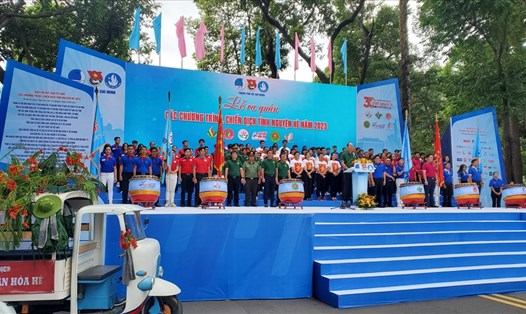 Lễ ra quân chiến dịch tình nguyện hè năm 2023 diễn ra sáng 11.6 tại TP Hồ Chí Minh. Ảnh: Huỳnh Phương