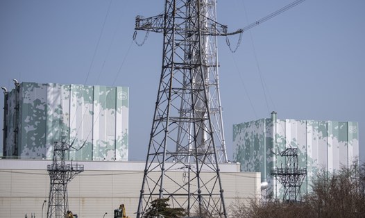 Nhà máy điện hạt nhân Fukushima Dai-ichi của Công ty Điện lực Tokyo (TEPCO) ở Okuma, tỉnh Fukushima, Nhật Bản. Ảnh: AFP