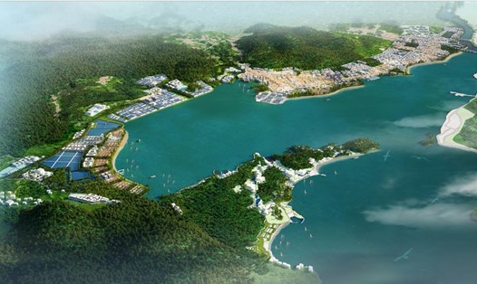 Dự án Khu đô thị ven vịnh Cam Ranh có diện tích 1.254 ha. Ảnh: Hữu Long
