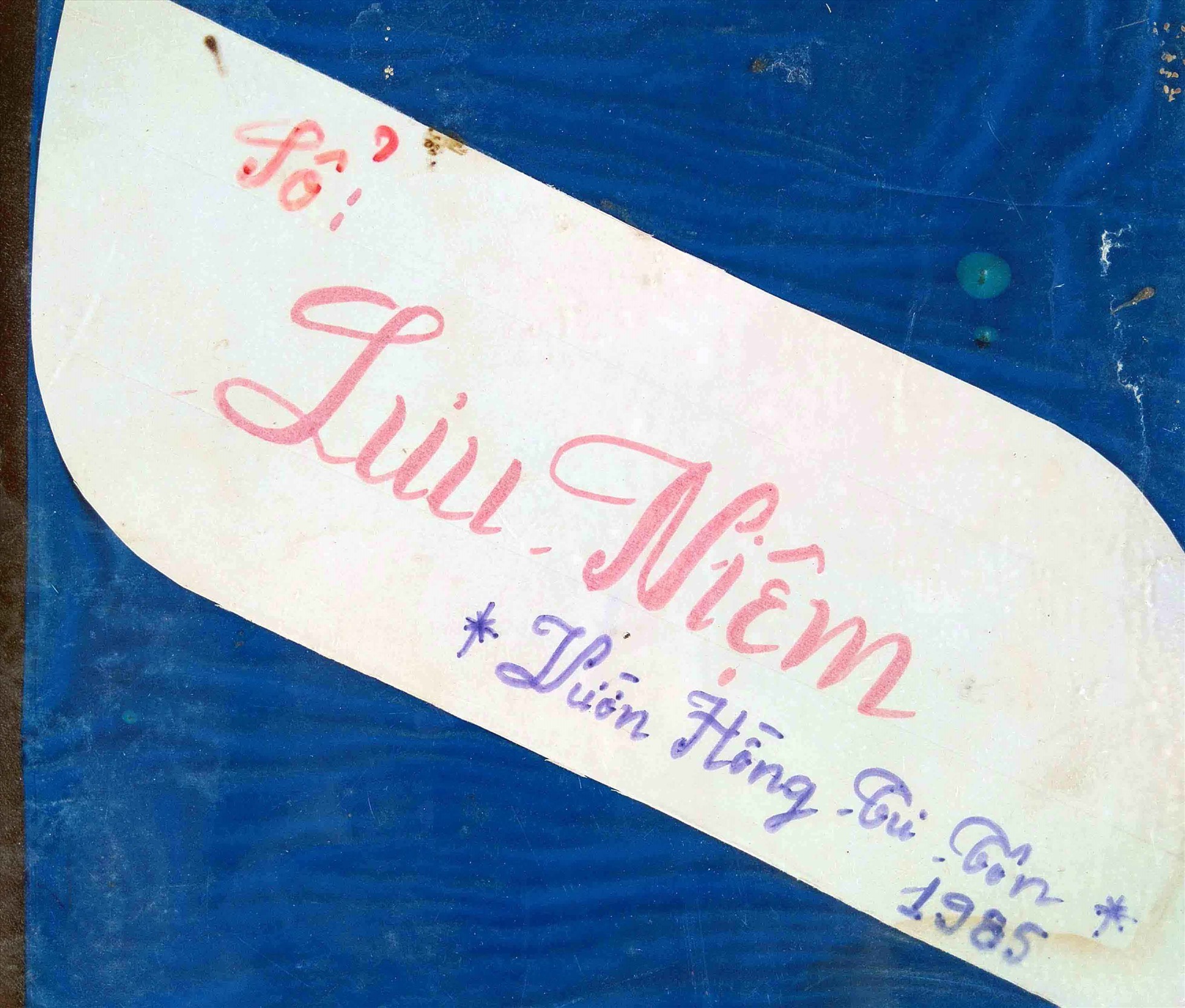 Quyển sổ lưu niệm có bút tích nghệ sĩ Vũ Linh viết về ông chủ Vườn hồng Tư Tôn Sa Đéc. Ảnh: Lục Tùng