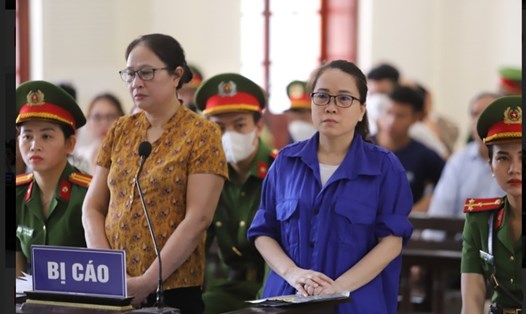 Bị cáo Lê Thị Dung tại phiên tòa phúc thẩm. Ảnh: Hải Đăng