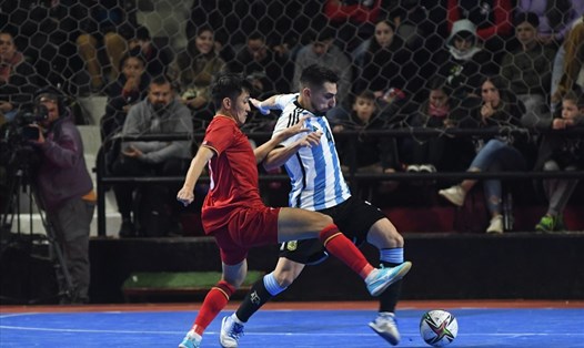 Tuyển futsal Việt Nam nhận thất bại thứ 2 trước tuyển futsal Argentina. Ảnh: AFA