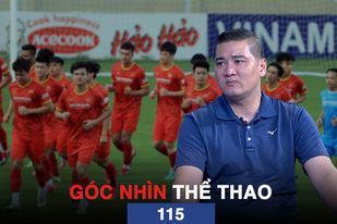 Cựu cầu thủ Nguyễn Mạnh Dũng tại Góc nhìn thể thao số 115. Đồ họa: Vũ Linh