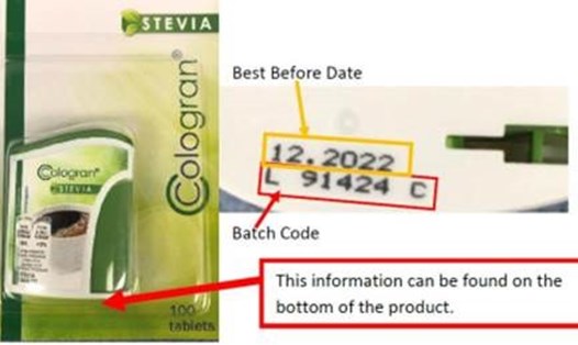 Cục an toàn thực phẩm, Cơ quan tiêu chuẩn thực phẩm của Anh (FSA) từng thu hồi chất tạo ngọt Cologran Stevia vì có chứa phụ gia thực phẩm. Đồ hoạ: Minh An