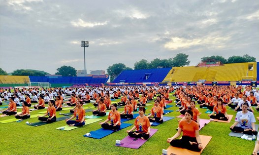 Sự kiện Ngày Quốc tế Yoga 2023 diễn ra tại Bình Dương. Ảnh: Sở VHTTDL Bình Dương