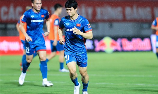 Tiền đạo Công Phượng ghi bàn trong trận đấu giao hữu của U23 Việt Nam. Ảnh: VFF