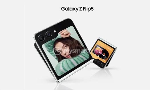Hình ảnh rò rỉ của Samsung Galaxy Z Flip 5 với màn hình ngoài cỡ lớn. MySmartprice