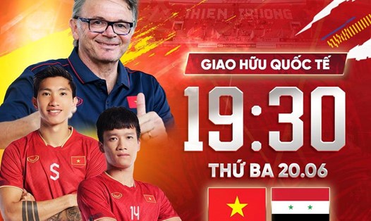 Tuyển Việt Nam gặp tuyển Syria trong trận giao hữu quốc tế thứ 2. Ảnh: FPT Play