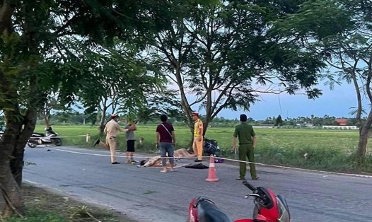 Hiện trường vụ tai nạn ở xã Quảng Thanh. Ảnh: Page Hải Phòng