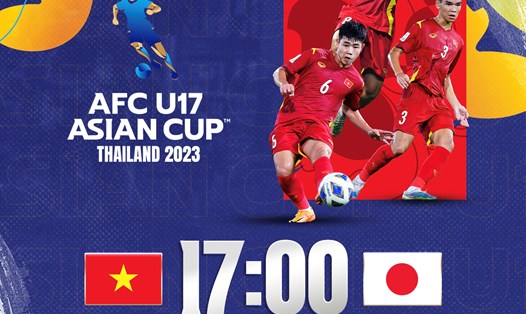U17 Việt Nam chạm trán U17 Nhật Bản tại bảng D giải U17 châu Á 2023. Ảnh: FPT Play