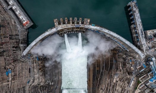 Đập Bạch Hạc than lớn thứ hai thế giới chỉ sau đập Tam Hiệp ở Trung Quốc. Ảnh: Xinhua