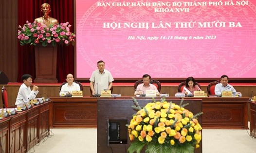 Hội nghị lần thứ 13, Ban Chấp hành Đảng bộ Thành phố Hà Nội. Ảnh: Hanoi.gov