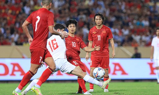 Sự lựa chọn nhân sự và cách vận hành lối chơi giúp đội tuyển Việt Nam có trận đấu tốt trước Syria trên sân Thiên Trường hôm 20.6. Ảnh: Minh Dân