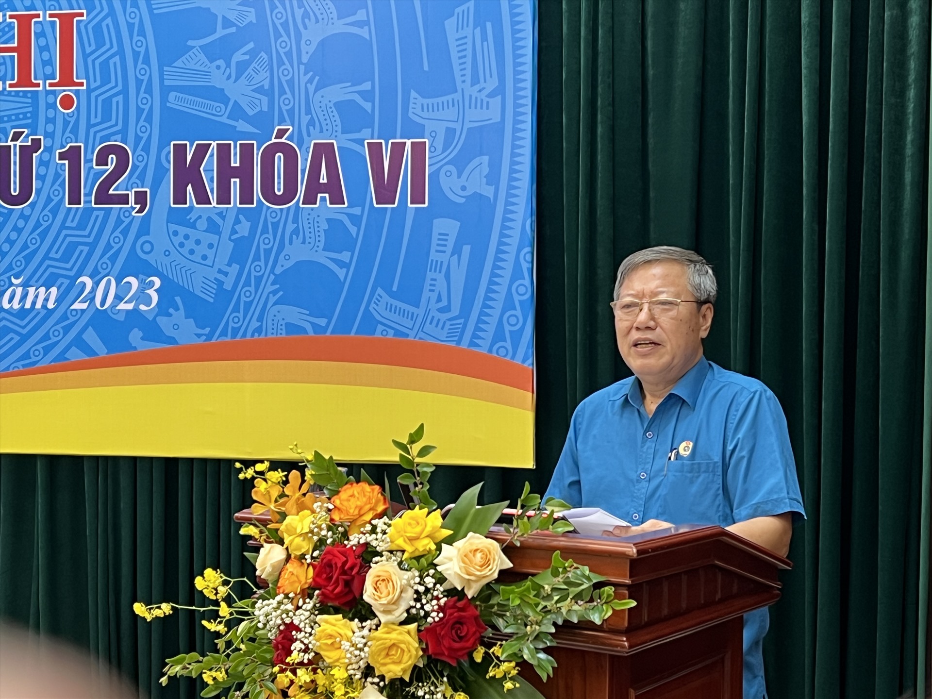 Ông Nguyễn Văn Tân phát biểu tại Hội nghị. Ảnh: Kiều Vũ