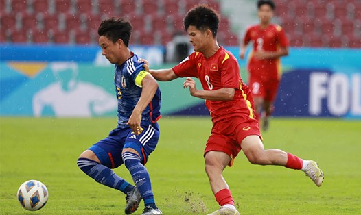 U17 Việt Nam vẫn còn cơ hội vượt qua vòng bảng giải U17 châu Á 2023 nhưng rất mong manh. Ảnh: VFF