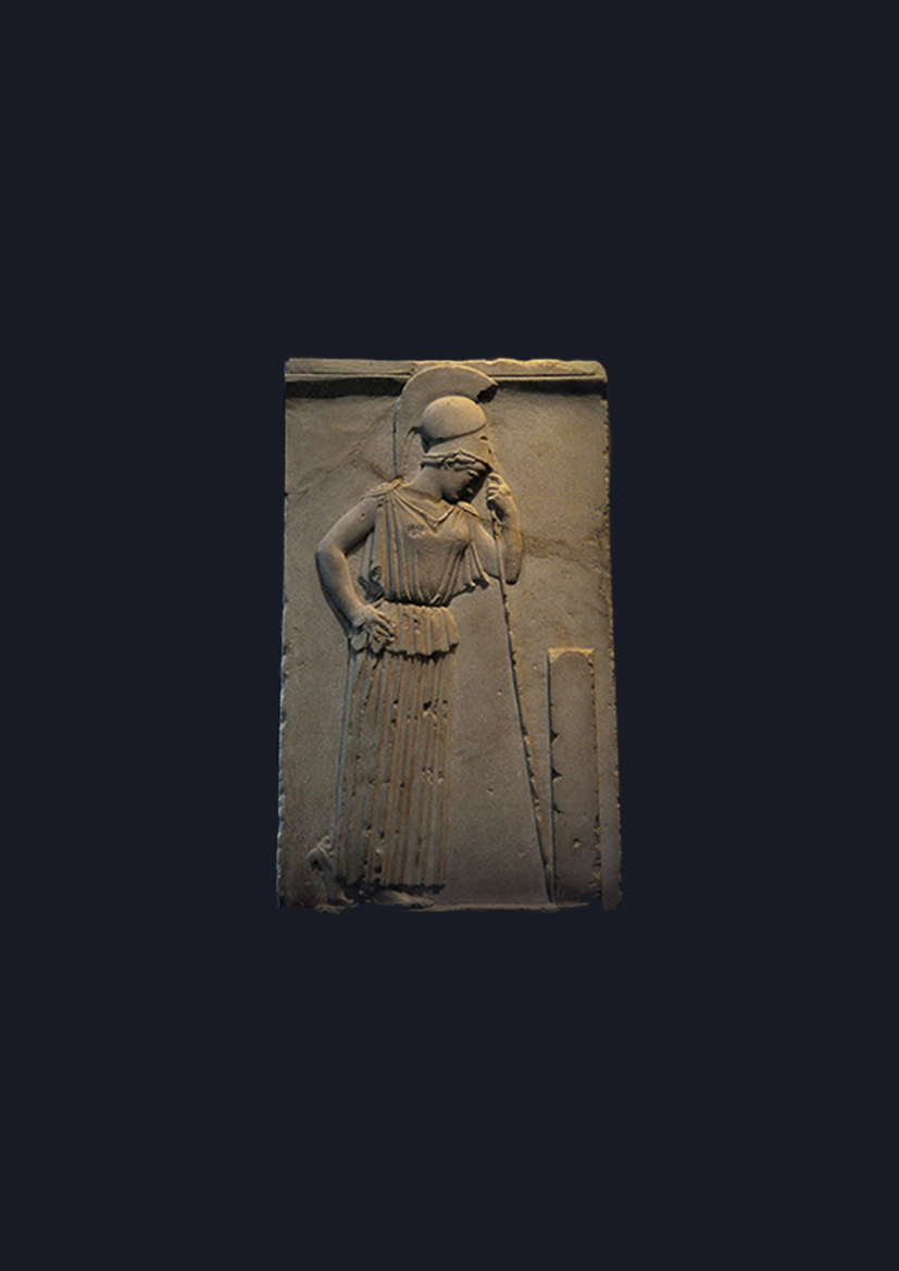 Vẻ đăm chiêu của Athena (trưng bày tại bảo tàng Acropolis).