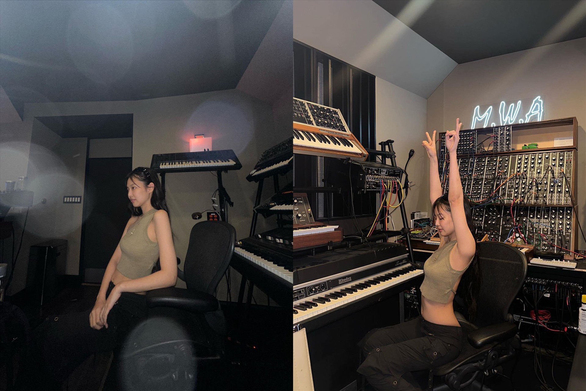 Jennie (Blackpink) shares photos in the studio. Photo: Instagram