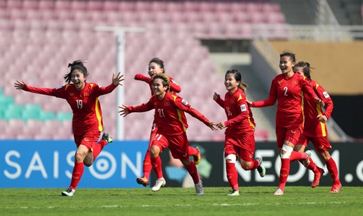 Tuyển nữ Việt Nam trải qua hành trình đầy cảm xúc để giành tấm vé dự World Cup lần đầu tiên trong lịch sử. Ảnh: VFF