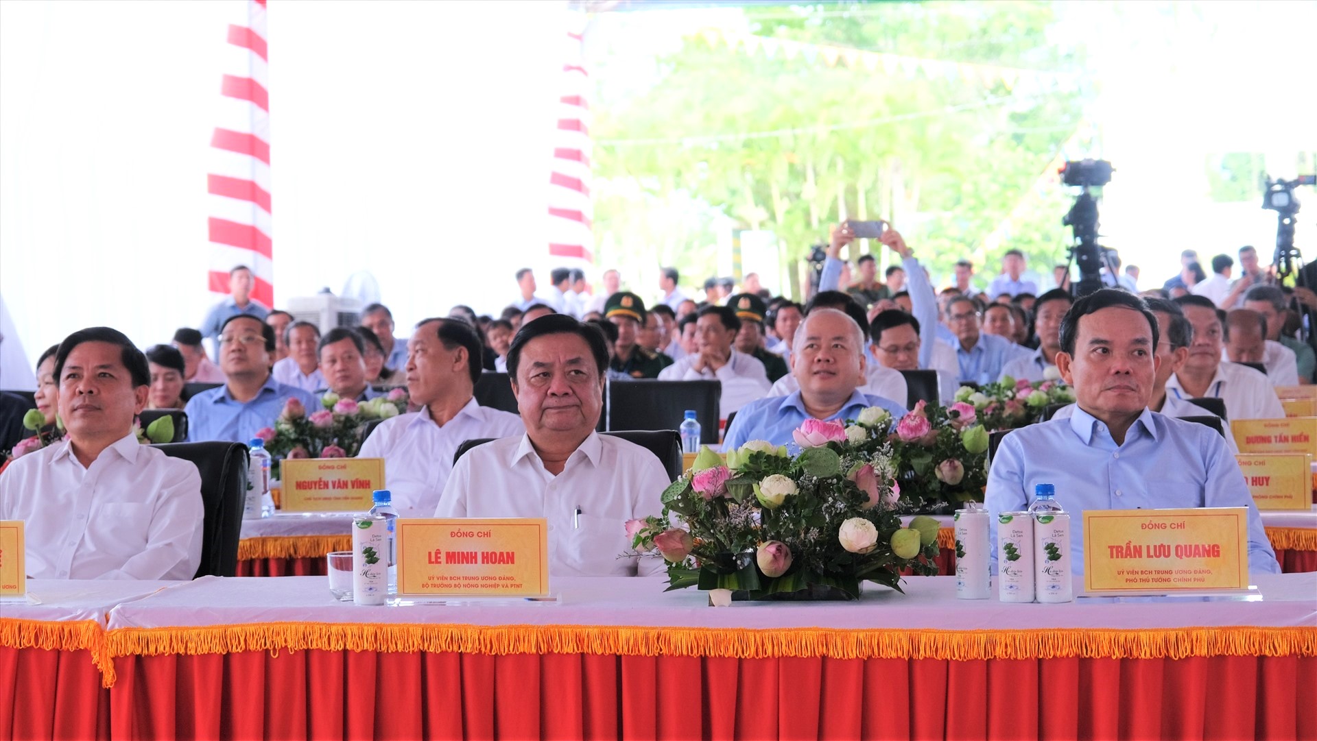 Phó Thủ tướng Trần Lưu Quang dự khởi công cao tốc Cao Lãnh – An Hữu. Ảnh: Phong Linh
