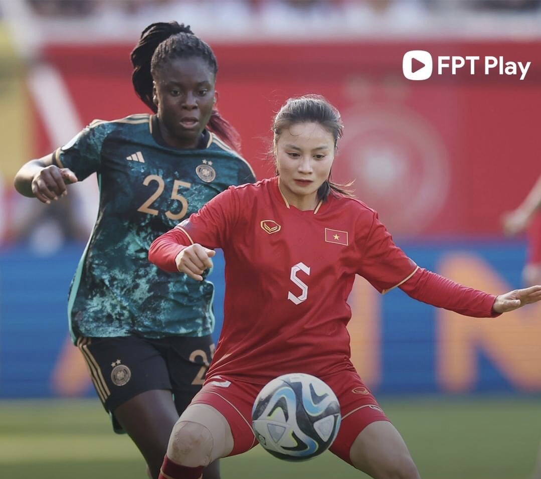 Đội tuyển nữ Việt Nam thi đấu tự tin trước tuyển nữ Đức. Ảnh: FPT Play