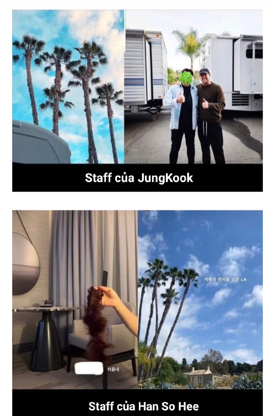 Nhân viên của Jungkook và Han So Hee đăng ảnh có nhiều điểm tương đồng. Ảnh: Instagram