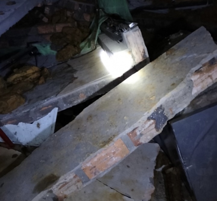 Hiện trường vụ sạt lở. Ảnh: Công Luận