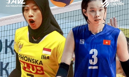 Tuyển bóng chuyền nữ Việt Nam gặp Indonesia tại chung kết  AVC Challenge Cup 2023. Ảnh: VFV