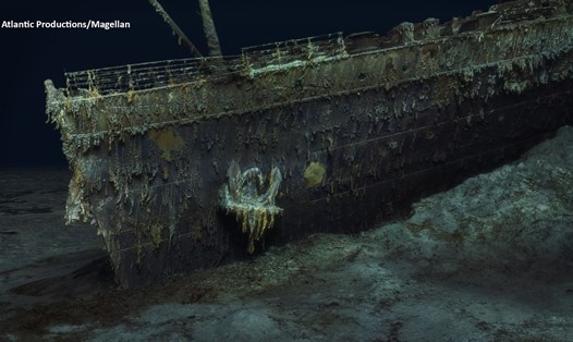Tình trạng hiện tại của xác tàu Titanic sau 111 năm chìm dưới đáy đại dương. Ảnh: Atlantic Productions