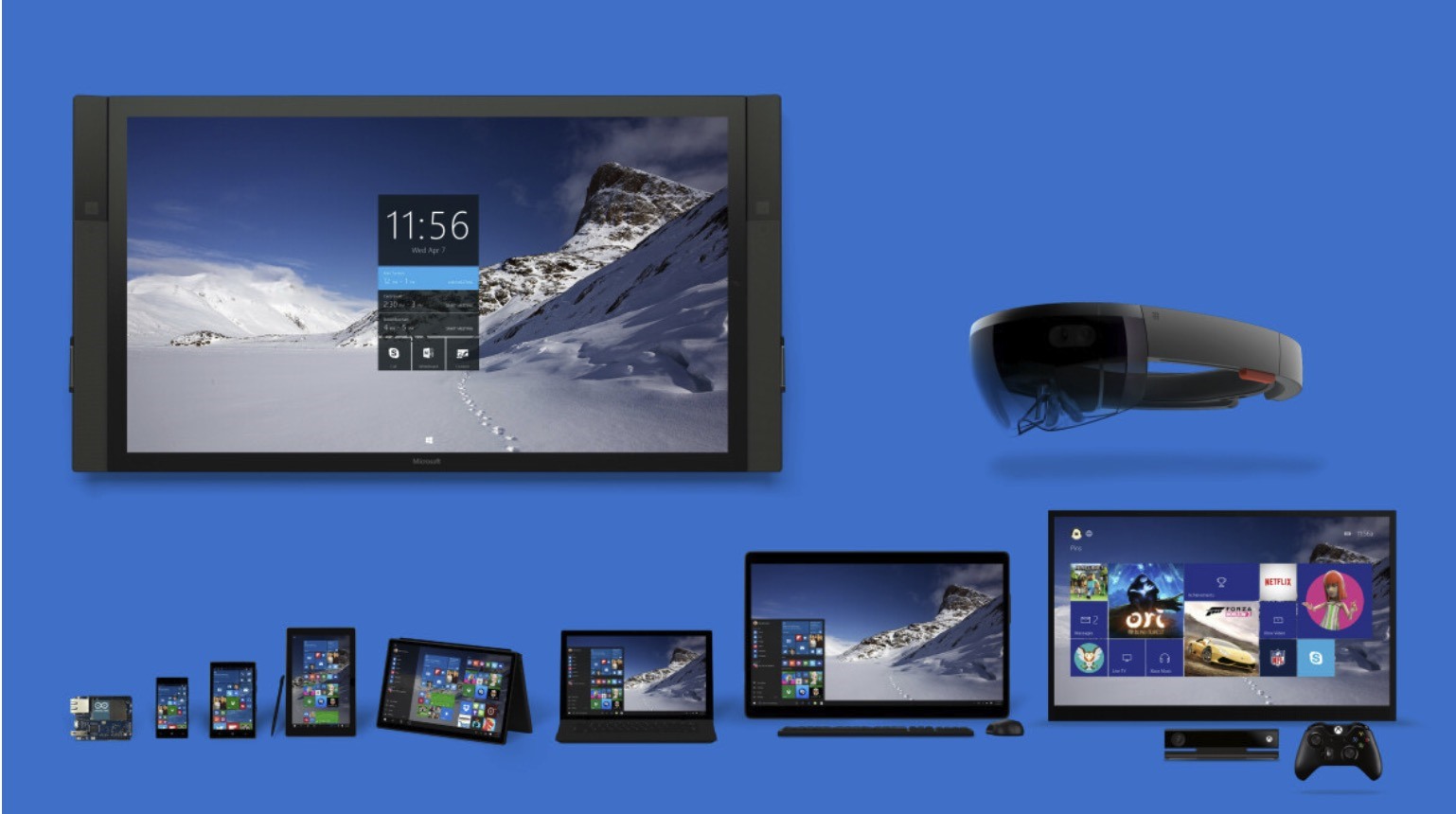 Windows có lợi thế là thích hợp với nhiều loại thiết bị phần cứng khác nhau, từ máy tính, máy tính bảng tới máy chơi game. Ảnh: Microsoft