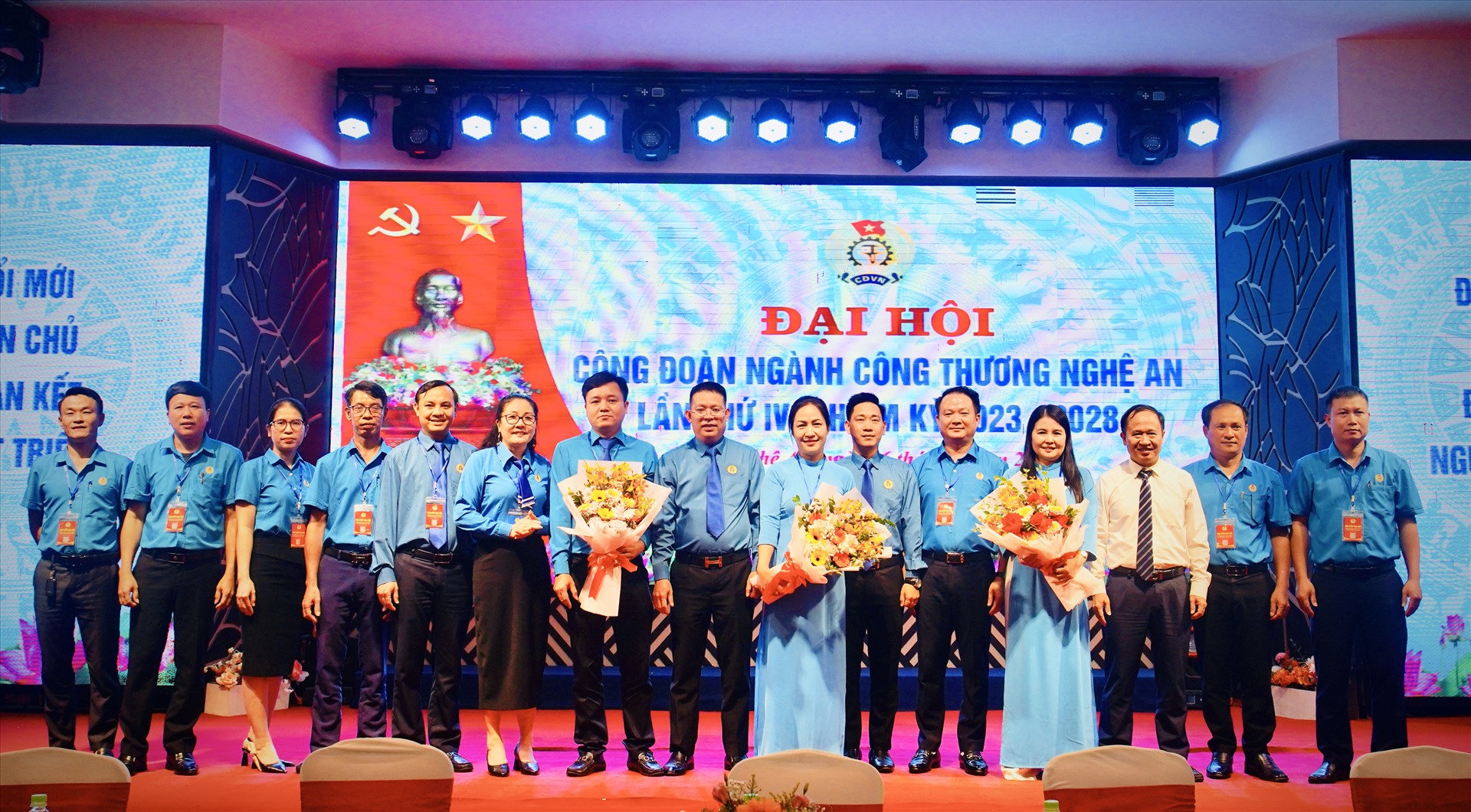 Ra mắt Ban chấp hành Công đoàn Ngành Công Thương Nghệ An lần thứ IV, nhiệm kỳ 2023 – 2028. Ảnh: Quỳnh Trang