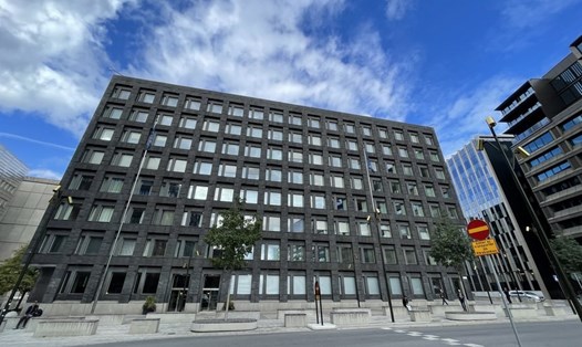Ngân hàng trung ương Thụy Điển Riksbank ở Stockholm, Thụy Điển. Ảnh: Xinhua