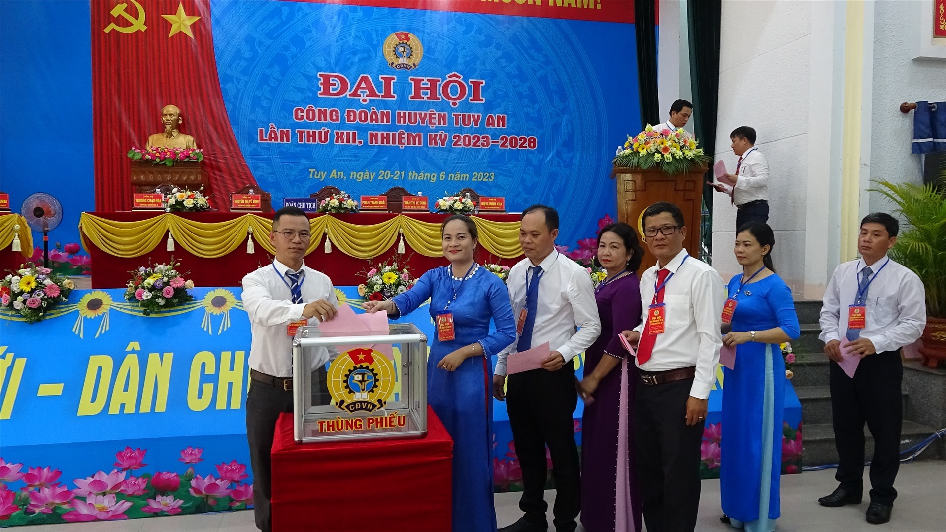 Đại hội Công đoàn huyện Tuy An, nhiệm kỳ 2023-2028 xác định nhiều nhiệm vụ quan trọng có 5 năm tới. Ảnh: Mạnh Tuấn