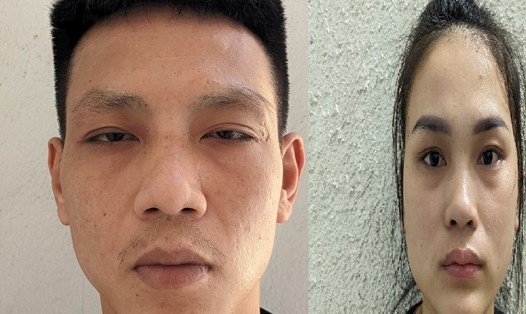 Cặp vợ chồng Nguyễn Đăng Tuấn và Lỷ Thị Trang bị bắt giữ. Ảnh: Công an Hải Phòng