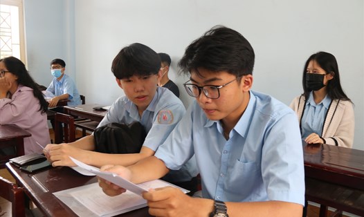 Học sinh Gia Lai trong kỳ thi tốt nghiệp 2023. Ảnh Thanh Tuấn