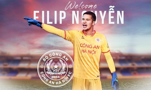 Thủ môn Việt kiều Filip Nguyễn gia nhập câu lạc bộ Công an Hà Nội. Ảnh: CAHN FC
