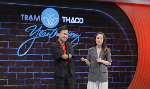 Chàng trai khuyết tật Nguyễn Ngọc Nhứt tham gia chương trình "Trạm yêu thương". Ảnh: VTV
