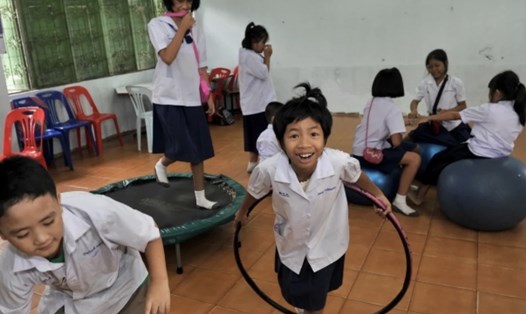 Học sinh trong một trường học ở Thái Lan. Ảnh: Xinhua