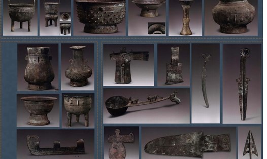 Các cổ vật được tìm thấy trong 4 di chỉ ở Trung Quốc. Ảnh: Cục Di sản Văn hóa Quốc gia Trung Quốc