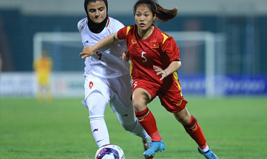 U20 nữ Việt Nam giành chiến thắng 3-2 trước U20 nữ Iran ở vòng loại 2 giải U20 nữ châu Á 2024. Ảnh: Minh Dân