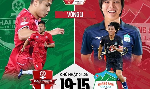 Câu lạc bộ Hải Phòng chạm trán Hoàng Anh Gia Lai tại vòng 11 V.League. Ảnh: FPT Play