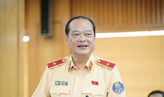 Thiếu tướng Lê Xuân Đức - Phó Cục trưởng Cục CSGT nói về đấu giá biển số xe ô tô. Ảnh: Quang Việt