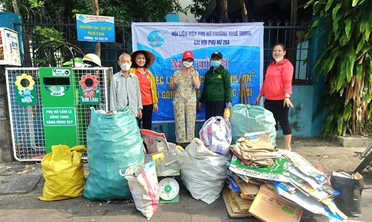Quận Cẩm Lệ (TP Đà Nẵng) thực hiện phân loại rác thải tại nguồn, gây quỹ an sinh xã hội. Ảnh: Nguyễn Linh