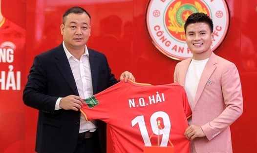Tiền vệ Quang Hải là tân binh chất lượng của câu lạc bộ Công an Hà Nội. Ảnh: CAHN FC