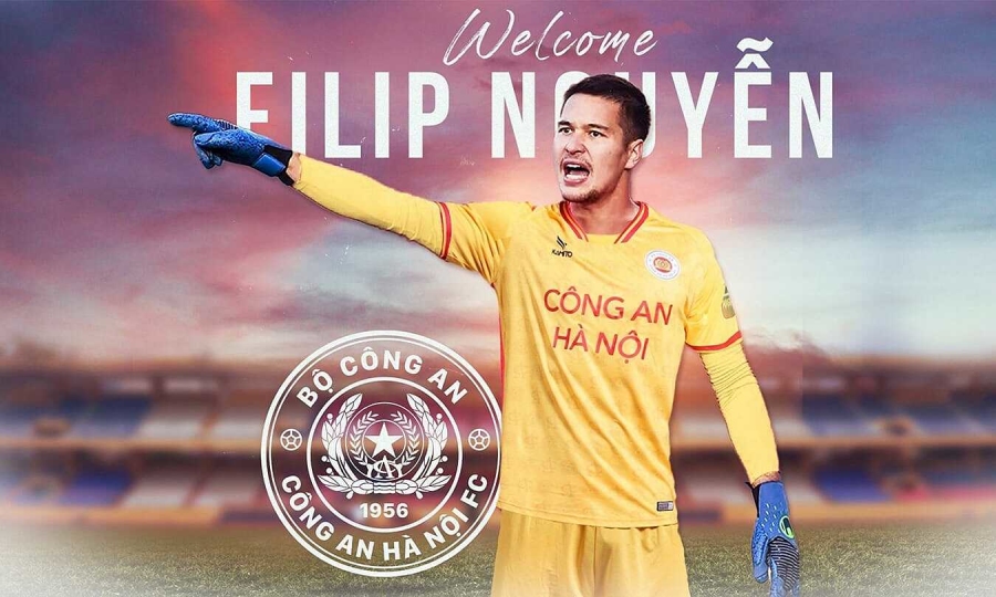 Thủ môn Filip Nguyễn là tân binh mới nhất của Công an Hà Nội. Ảnh: CAHN FC