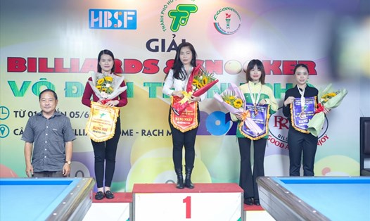 Nhiều cơ thủ nữ xinh đẹp đã tham dự Giải vô địch Billiards & Snooker TPHCM 2023 diễn ra từ ngày 1 đến 4.6. Ảnh: Phong Lê