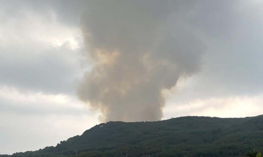 Khoảng 10h ngày 4.6 xuất hiện đám cháy rừng tại TP Hạ Long. Ảnh: Người dân cung cấp