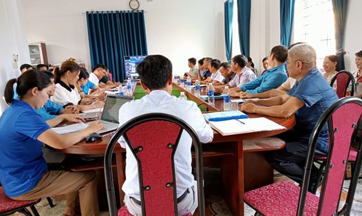 Hội nghị tuyên truyền phổ biến pháp luật của Công đoàn cơ sở xã Cam Cọn, huyện Bảo Yên, tỉnh Lào Cai. Ảnh: LĐLĐ tỉnh Lào Cai.